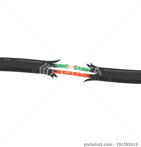 the power cord is broken vector illustration element concept design template the power cord is broken vector illustration element concept design template 102765619