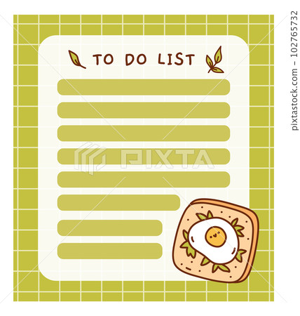 Cute to do list template with fried eggs Cute to do list template with fried eggs 102765732
