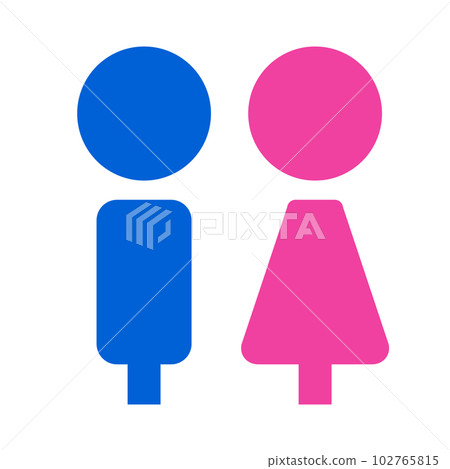 平面設計男性和女性廁所象形圖。向量。 102765815