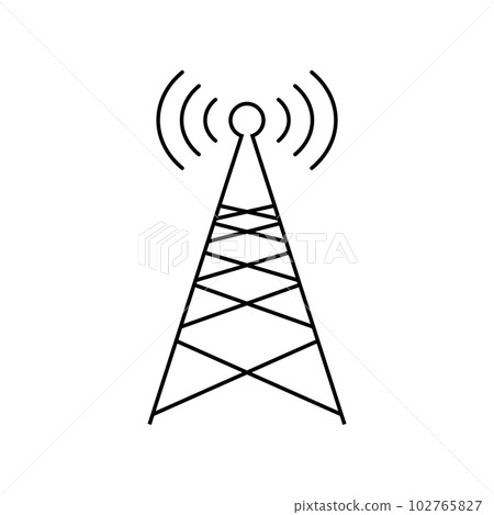 無線電塔符號。手機運營商圖標。向量。 無線電塔符號。手機運營商圖標。向量。 102765827