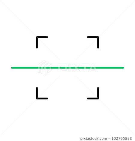 Green scan icon. reading. vector. Green scan icon. reading. vector. 102765838
