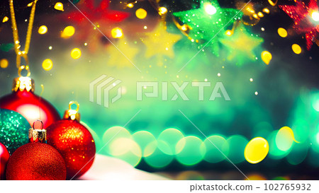 Christmas, light, light, background material, bokeh, ornament, glitter, wallpaper, fantastic, romantic, 102765932