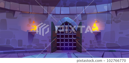 Medieval castle dungeon wall game cartoon vector Medieval castle dungeon wall game cartoon vector 102766770