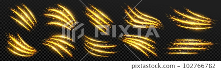 Gold lion paw slash scratch with burn rip edge png Gold lion paw slash scratch with burn rip edge png 102766782