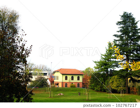 Cute building in northern Italian suburbs 102767217