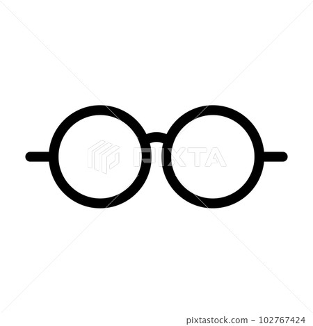 Round glasses vision correction glasses sunglasses vector 102767424
