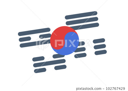 Modern South Korean flag design. vector. 102767429