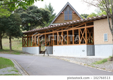 View of the buildings in Furusato Forest Park 102768513