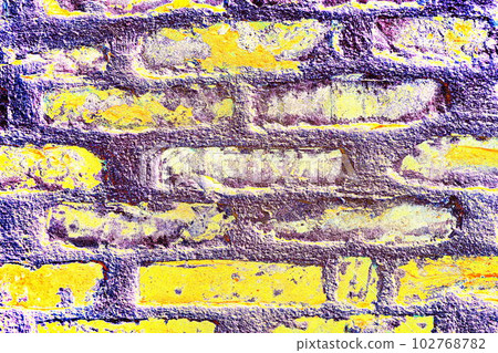 old ancient brickwork, repair, remake, changed colors, colorful background. old ancient brickwork, repair, remake, changed colors, colorful background. 102768782
