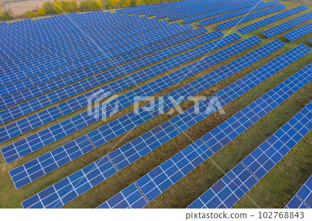 Solar panels aerial view Solar panels aerial view 102768843