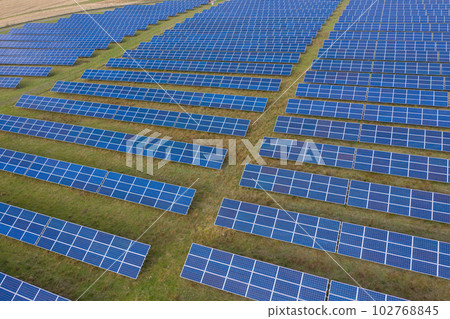 Solar panels aerial view 102768845