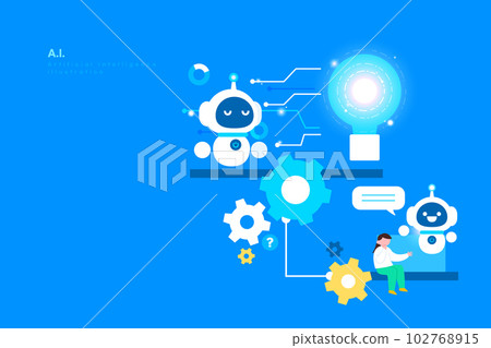 AI Artificial Intelligence Minimal Illustration 102768915