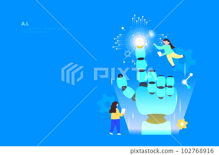 AI Artificial Intelligence Minimal Illustration 102768916