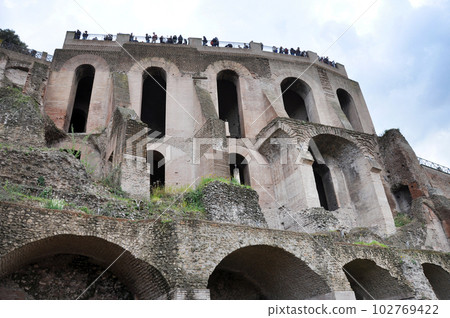Archaeological excavations in the Roman Forum, Rome, Italy 102769422