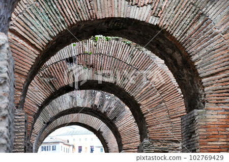 Archaeological excavations in the Roman Forum, Rome, Italy 102769429