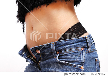 Sexy ass of a woman in jeans 102769467