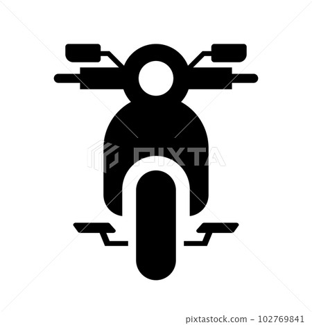 摩托車剪影圖標。小型摩托車。向量。 102769841