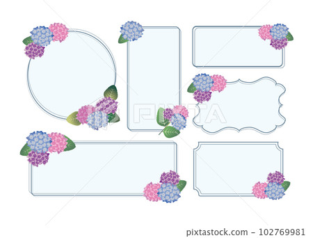 Hydrangea frame frame set - Stock Illustration [102769981] - PIXTA
