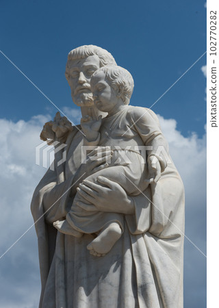 Marble statue at Ta Pinu, Malta Marble statue at Ta Pinu, Malta 102770282