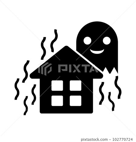 Accident property silhouette icon. real estate and ghosts. vector. Accident property silhouette icon. real estate and ghosts. vector. 102770724