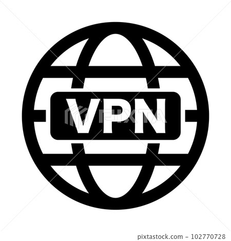 Vpn 互聯網圖標。 VPN 網絡。向量。 102770728