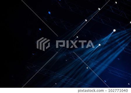 Blue stage lights Blue stage lights 102771040
