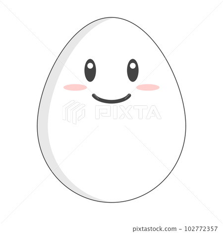 Cute egg icon. Egg-chan. vector. 102772357