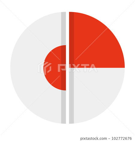 帶有日本和印度尼西亞國旗的圓形圖標。向量。 102772676