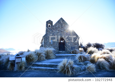 Tekapo church in winter Tekapo church in winter 102772948