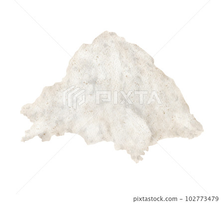Watercolor flour pile illustration. Hand drawn heap of baking powder isolated on white background. Cooking ingredient. Kitchen element for menu, cookbook, posters. Bakery recipes concept. 102773479
