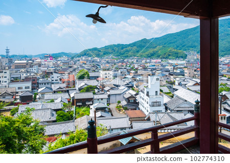 從西芳寺和文命閣看竹原的街景 從西芳寺和文命閣看竹原的街景 102774310