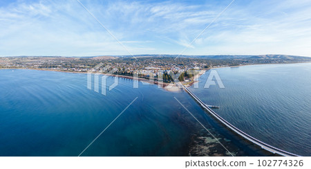 Aerial View of Granite Island in Victor Harbor in Australia Aerial View of Granite Island in Victor Harbor in Australia 102774326