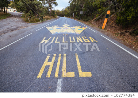 Iconic Willunga Hill Climb in Mclaren Vale Australia 102774384