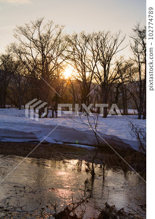 Oze where the snow remains 102774789