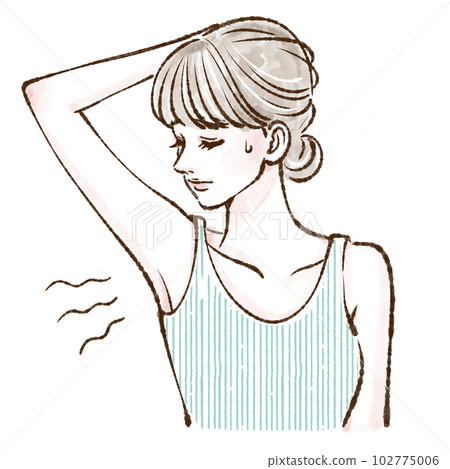 People, women's illustrations, armpits, wakiga, armpit darkening, hair removal, laser hair removal, light hair removal, esthetic hair removal, salon hair removal, 102775006