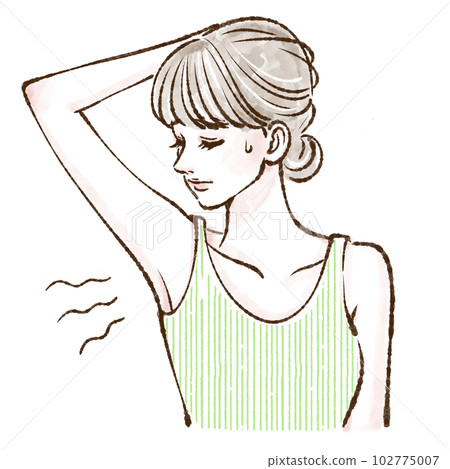 People, women's illustrations, armpits, wakiga, armpit darkening, hair removal, laser hair removal, light hair removal, esthetic hair removal, salon hair removal, 102775007