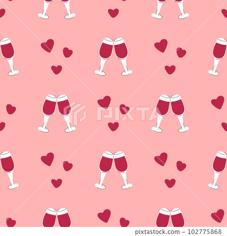 Romantic seamless pattern 102775868