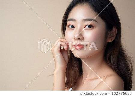 AI-generated woman who obtained whitening at a beauty salon 102776693