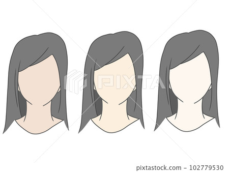 Women's skin color illustration material Women's skin color illustration material 102779530