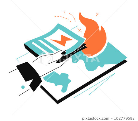 World crisis news - colorful flat design style illustration 102779592