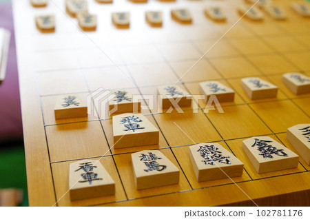 Shogi pieces and Shogi board Shogi pieces and Shogi board 102781176