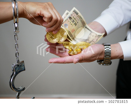 犯罪時手裡拿著現金的人 102781815