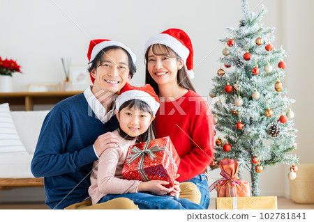 young family at christmas young family at christmas 102781841