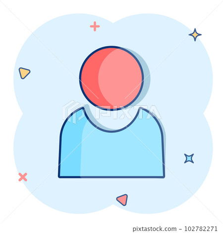 People communication icon in comic style. People vector cartoon illustration pictogram. Partnership business concept splash effect. 102782271