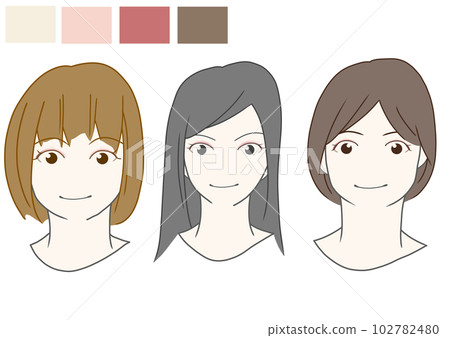 Eye makeup illustration material (2) Eye makeup illustration material (2) 102782480