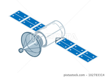 Artificial satellite isometric Artificial satellite isometric 102783314