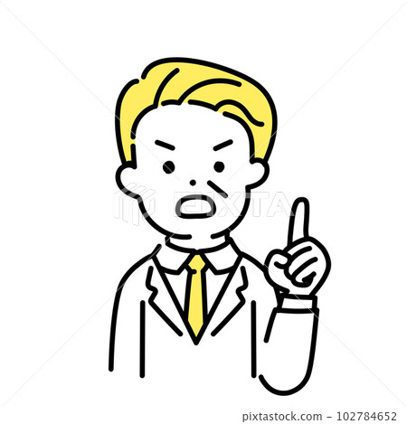 Cute person illustration series _ office worker _ senior _ important 102784652