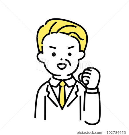 可愛的人物插畫系列_上班族_前輩_膽量姿勢 102784653