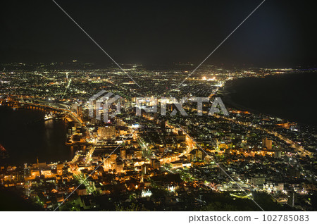 Night view seen from Mt. Hakodate 102785083