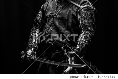 戴著護手的武士 102785135